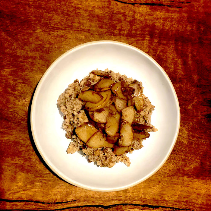 Ancient Grain Porridge with Maple Pears and Sultanas